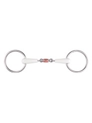 Mors à anneaux double brisure EQUIMOUTH rouleau cuivre