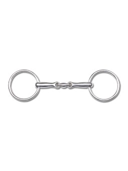 Mors à 2 anneaux double brisure poney massif