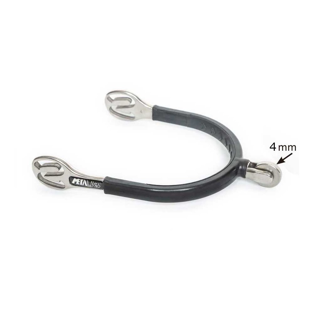 Eperons molette grosse 4mm caoutchouc