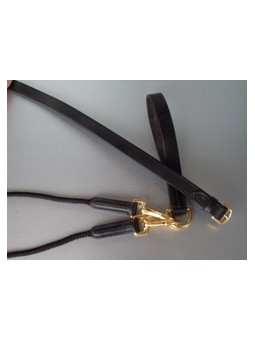 Rênes allemandes cuir/corde HFI