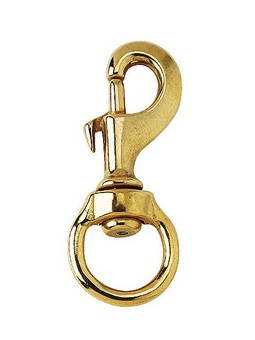 Mousqueton laiton à oeil tournant