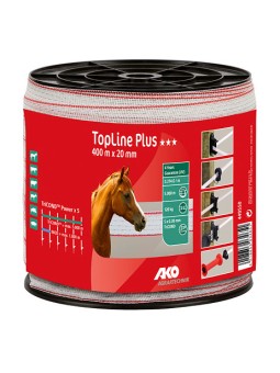 Ruban TopLine Plus 20mm 400m blanc/rouge