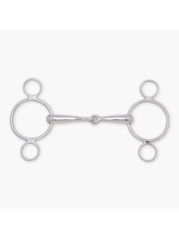 Mors 3 anneaux ajustable inox plein